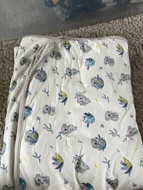 Bellabu Bear Koala Bamboo Blanket White 45 x 60 in
